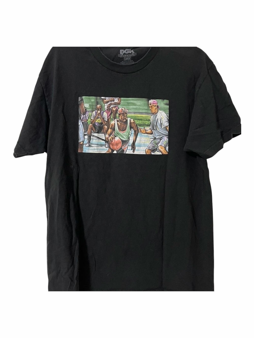 Vintage DGK Dirty Ghetto Kids White Men Cant Jump Basketball Size Large Skater